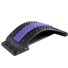 lumbar lift lower back stretcher & massager black purple