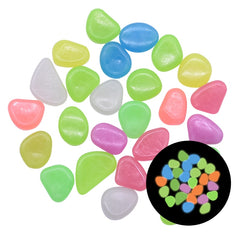 glow in the dark pebbles various colours