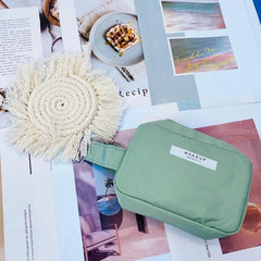 cosmetic travel bag green