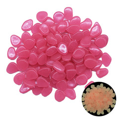 glow in the dark pebbles dark rose