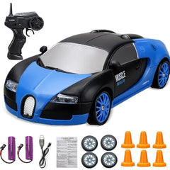 high speed remote control car black blue