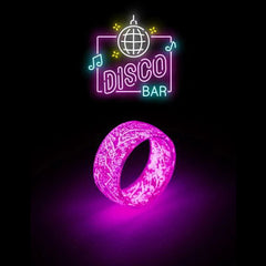 Glow in the dark rings disco bar