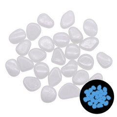 glow in the dark pebbles white 25 pieces