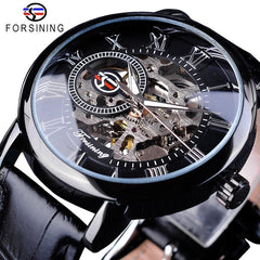 Hand winding wrist watch black