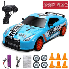 remote control speed car light blue