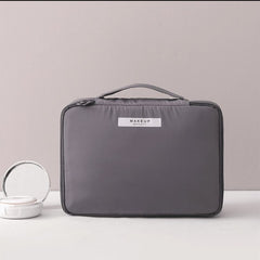 makeup travel bag grey