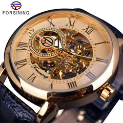 Hand winding wrist watch gold