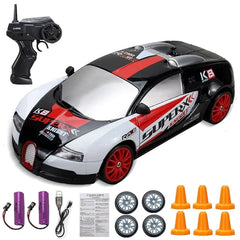 remote control speed car white black