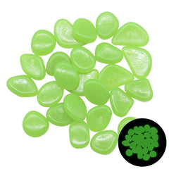 glow in the dark pebbles green 2 25 pieces