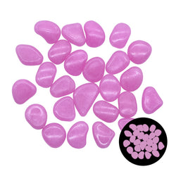 glow in the dark pebbles pink 25 pieces