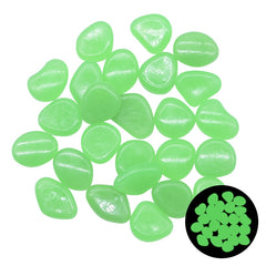 glow in the dark pebbles green1 25 pieces