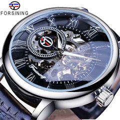 Hand winding wrist watch silver