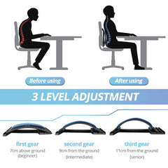 padded back massager stretcher 3 level adjustment