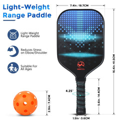 pickleball rackets dimensions