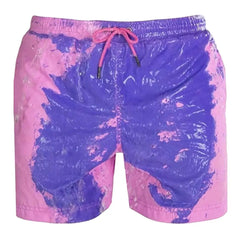 Fast dry swim shorts pink purple