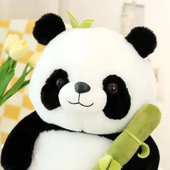 panda bear plush toy white black