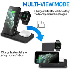 3 in 1 wireless fast charger dock station 