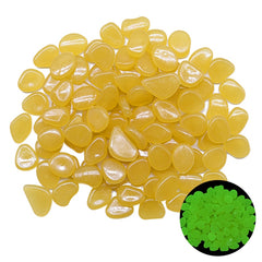 glow in the dark pebbles dark yellow 25 pieces